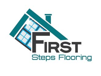 First Steps Flooring logo design by ruthracam