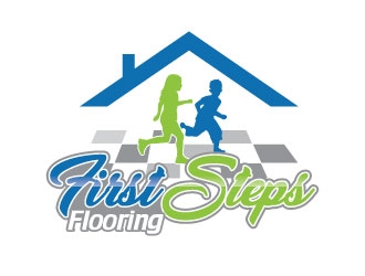First Steps Flooring logo design by Gaze