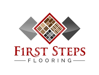 First Steps Flooring logo design by JJlcool