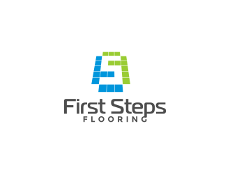 First Steps Flooring logo design by senandung
