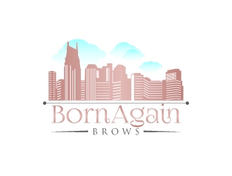 BORN AGAIN BROWS logo design by uttam