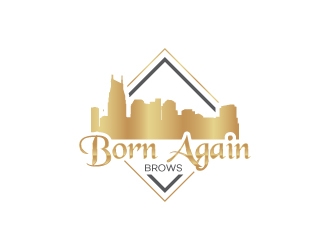 BORN AGAIN BROWS logo design by uttam