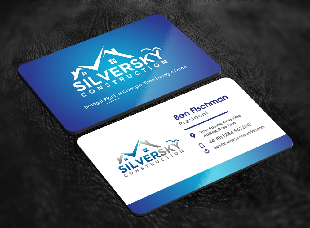 Silversky Construction  logo design by abss