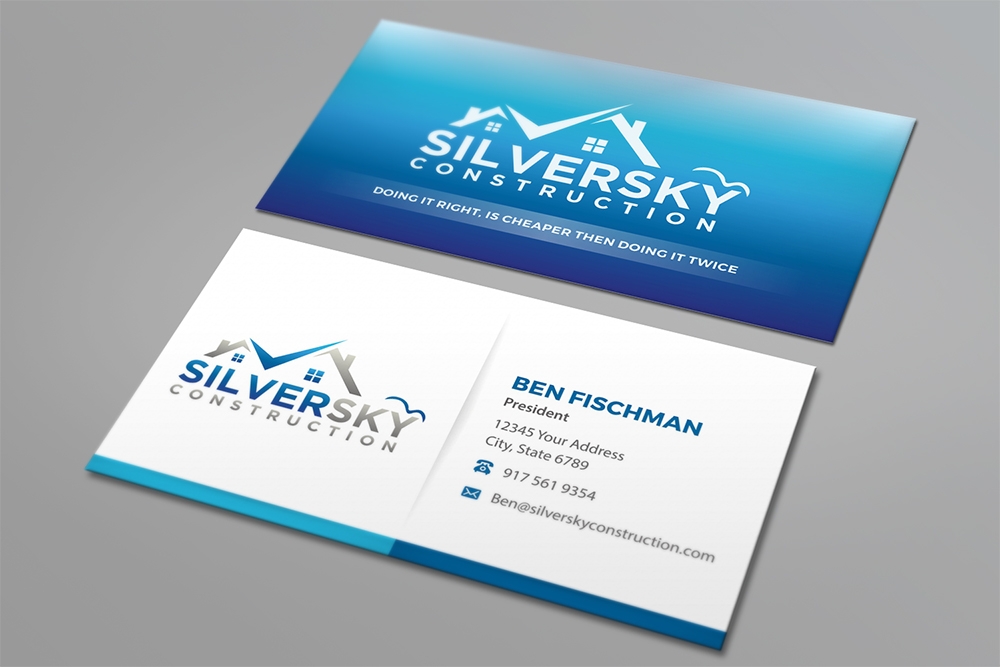 Silversky Construction  logo design by Ibrahim