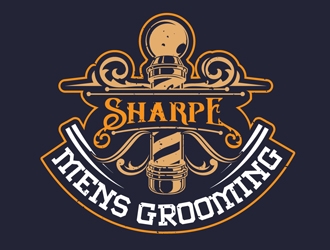 Sharpe Mens Grooming logo design by DreamLogoDesign
