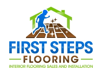 First Steps Flooring logo design by ORPiXELSTUDIOS