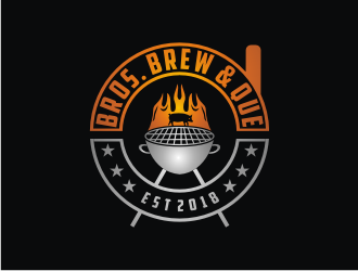 Bros. Brew & Que logo design by bricton