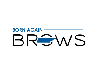 BORN AGAIN BROWS logo design by Girly