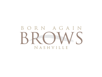 BORN AGAIN BROWS logo design by PRN123