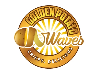 Golden Potato Waves logo design by uttam