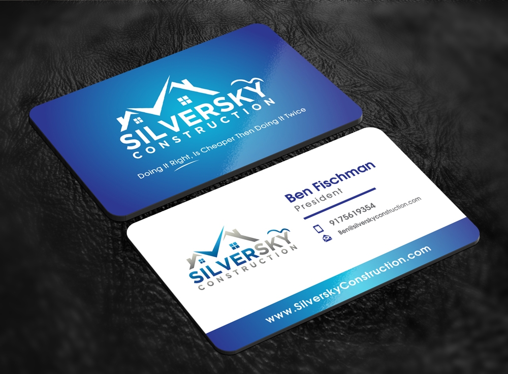 Silversky Construction  logo design by abss