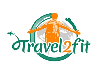 travel2fit logo design by DreamLogoDesign