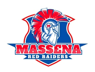 Massena Red Raiders logo design by DreamLogoDesign