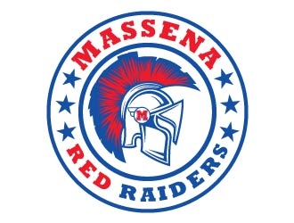 Massena Red Raiders logo design by shere