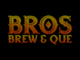 Bros. Brew & Que logo design by rykos