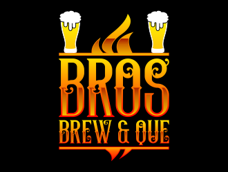 Bros. Brew & Que logo design by rykos