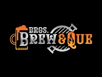 Bros. Brew & Que logo design by jaize