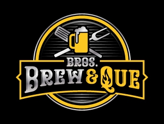 Bros. Brew & Que logo design by jaize