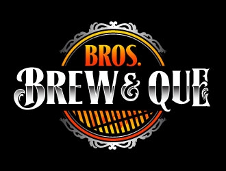 Bros. Brew & Que logo design by daywalker