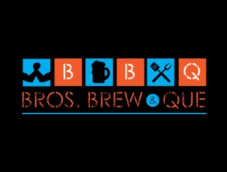 Bros. Brew & Que logo design by jpdesigner