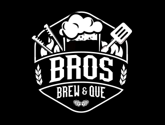 Bros. Brew & Que logo design by MarkindDesign