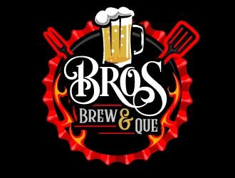 Bros. Brew & Que logo design by aRBy