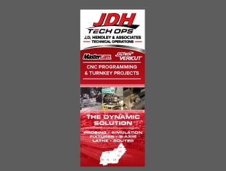 JDH Tech Ops    31x80 retractable banner design logo design by jaize