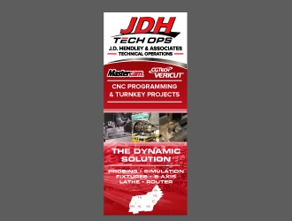 JDH Tech Ops    31x80 retractable banner design logo design by jaize