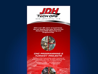 JDH Tech Ops    31x80 retractable banner design logo design by Coolwanz