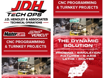 JDH Tech Ops    31x80 retractable banner design logo design by jaize