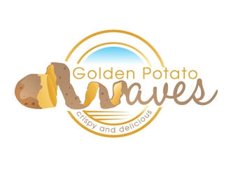 Golden Potato Waves logo design by DreamLogoDesign