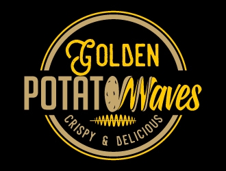 Golden Potato Waves logo design by jaize