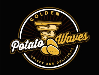Golden Potato Waves logo design by REDCROW