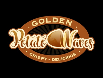 Golden Potato Waves logo design by DreamLogoDesign