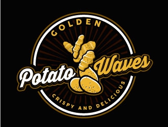 Golden Potato Waves logo design by REDCROW