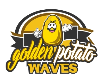 Golden Potato Waves logo design by samuraiXcreations
