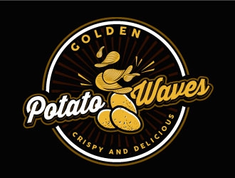 Golden Potato Waves logo design by REDCROW