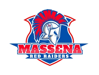 Massena Red Raiders logo design by DreamLogoDesign