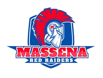 Massena Red Raiders logo design by DreamLogoDesign