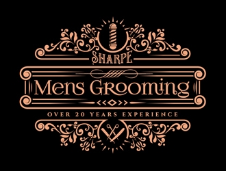 Sharpe Mens Grooming logo design by DreamLogoDesign