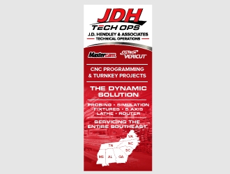 JDH Tech Ops    31x80 retractable banner design logo design by jaize