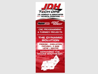 JDH Tech Ops    31x80 retractable banner design logo design by jaize