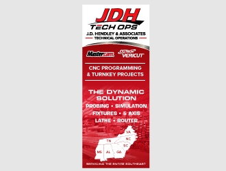 JDH Tech Ops    31x80 retractable banner design logo design by jaize