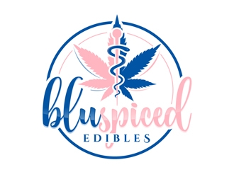 BluSpiced Edibles  logo design by DreamLogoDesign
