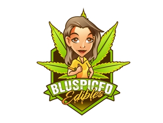 BluSpiced Edibles  logo design by DreamLogoDesign