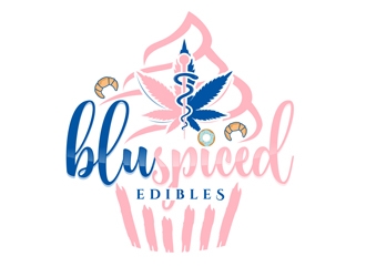BluSpiced Edibles  logo design by DreamLogoDesign