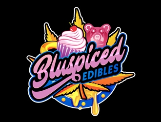 BluSpiced Edibles  logo design by DreamLogoDesign