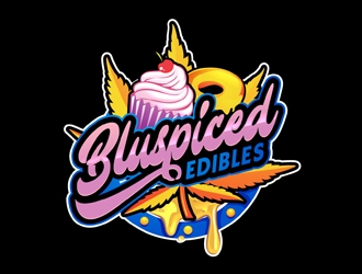BluSpiced Edibles  logo design by DreamLogoDesign