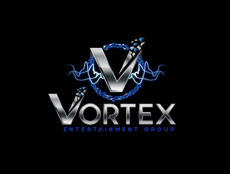 Vortex Entertainment Group (Vortex E.G.) logo design by fantastic4