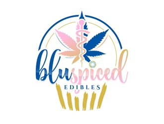 BluSpiced Edibles  logo design by DreamLogoDesign